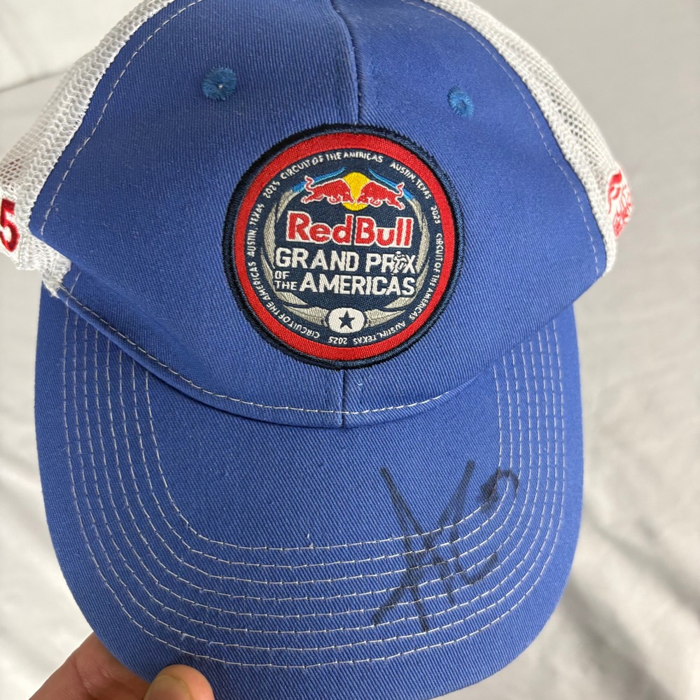 Stingray Red Bull Grand Prix of the Americas 2023 Hat Blue White Signed COTA Cap